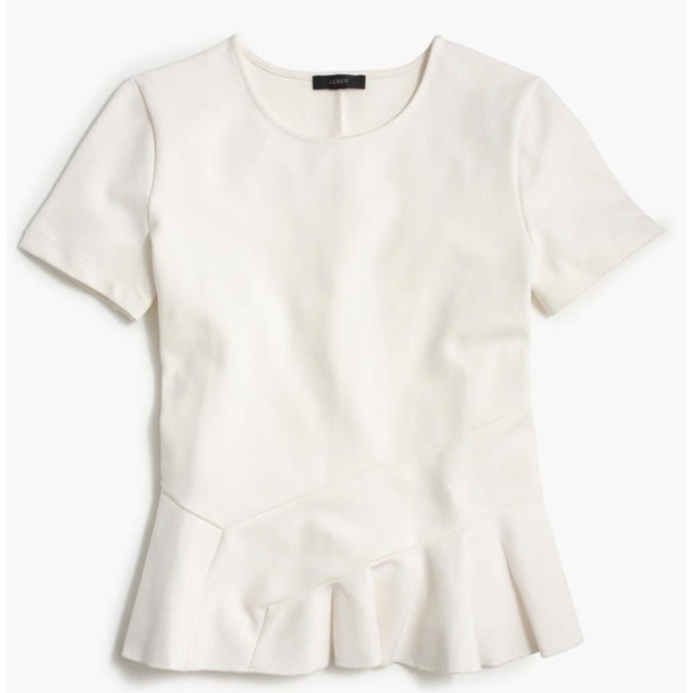 J. Crew Structured Flutter Hem Top - image 1